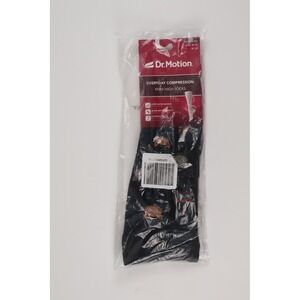 Dr Motion Womens Knee High Socks Everyday Compression Sloth Black 4-10 NWT